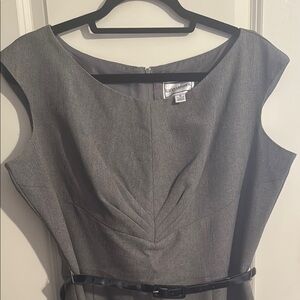 Karin Stevens Charcoal Midi Dress with Belt